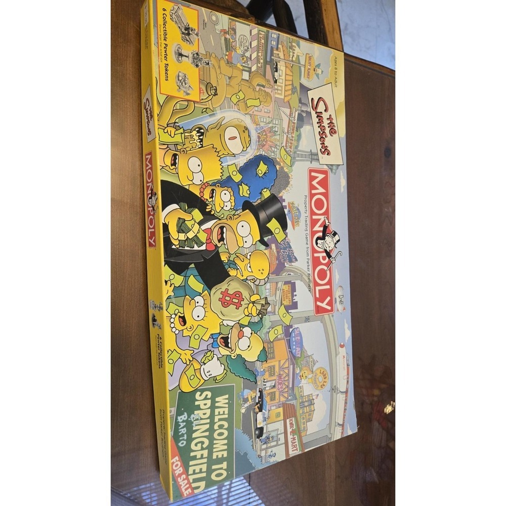 The Simpsons Monopoly 2001 USAopoly Game 5 Pewter Tokens- Missing Fish